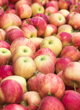 pile red fresh apple fruit